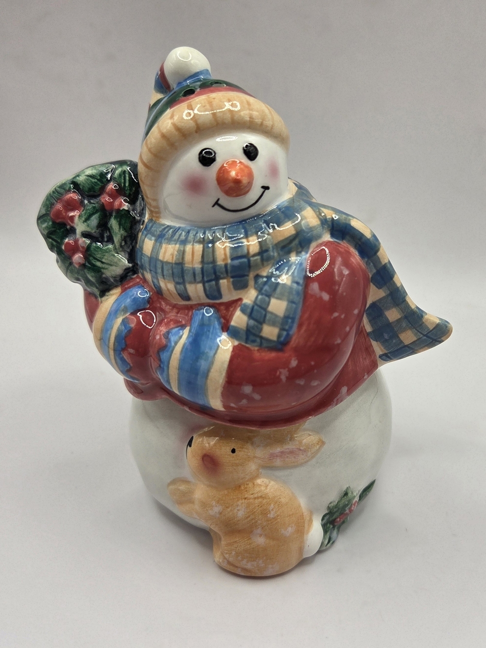 Vintage Stacking Salt and Pepper Snowman Set by Susan Winget